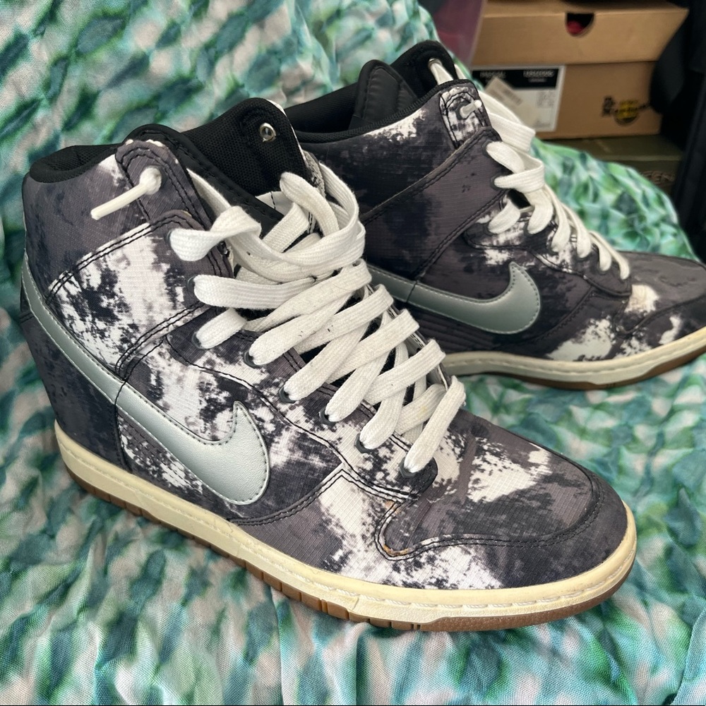 Nike dunk wedges tie dyed
